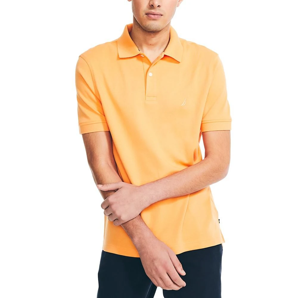 商品Nautica|Men's Classic-Fit Soft Stretch Interlock Polo,价格¥262,第1张图片