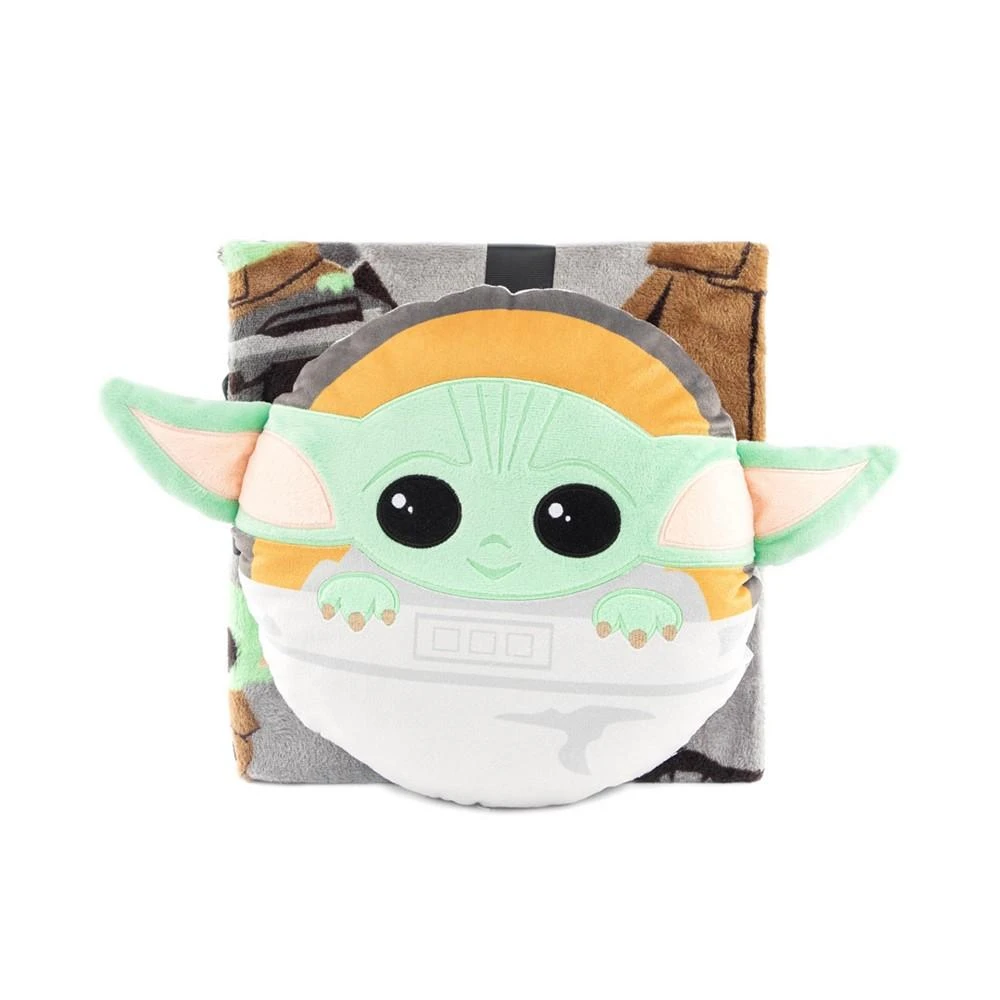 商品Disney|CLOSEOUT! Star Wars Baby Yoda 2-Pc. Pillow & Blanket Nogginz Set,价格¥147,第1张图片