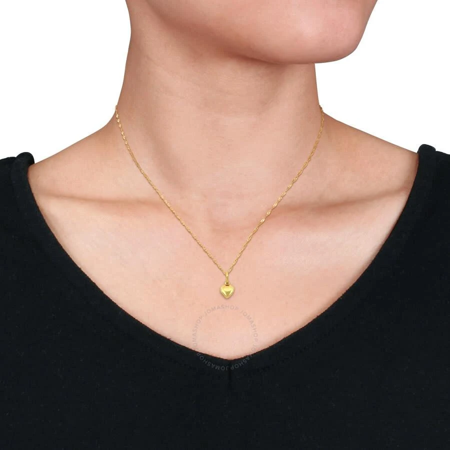 商品Amour|Heart Charm Pendant with Chain In 18k Yellow Gold,价格¥1597,第3张图片详细描述
