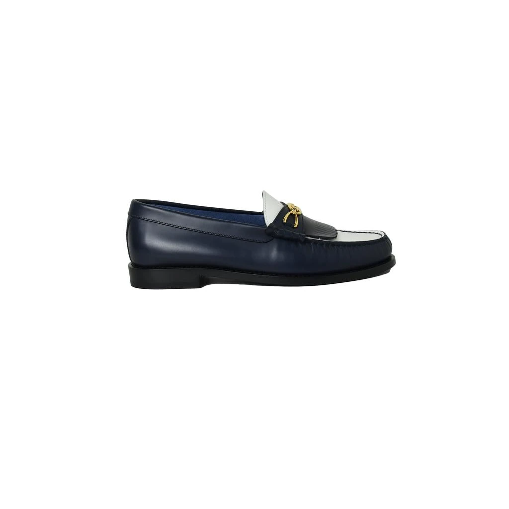 商品Celine|Celine Luco Polished Maillons Triomphe Mocassins Navy White,价格¥5186,第2张图片详细描述