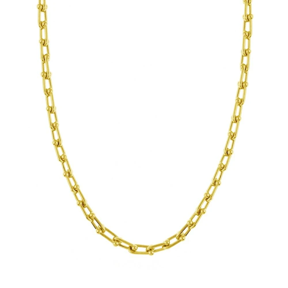 商品Essentials|Oblong Link 18" Chain Necklace in Gold Plate,价格¥378,第1张图片