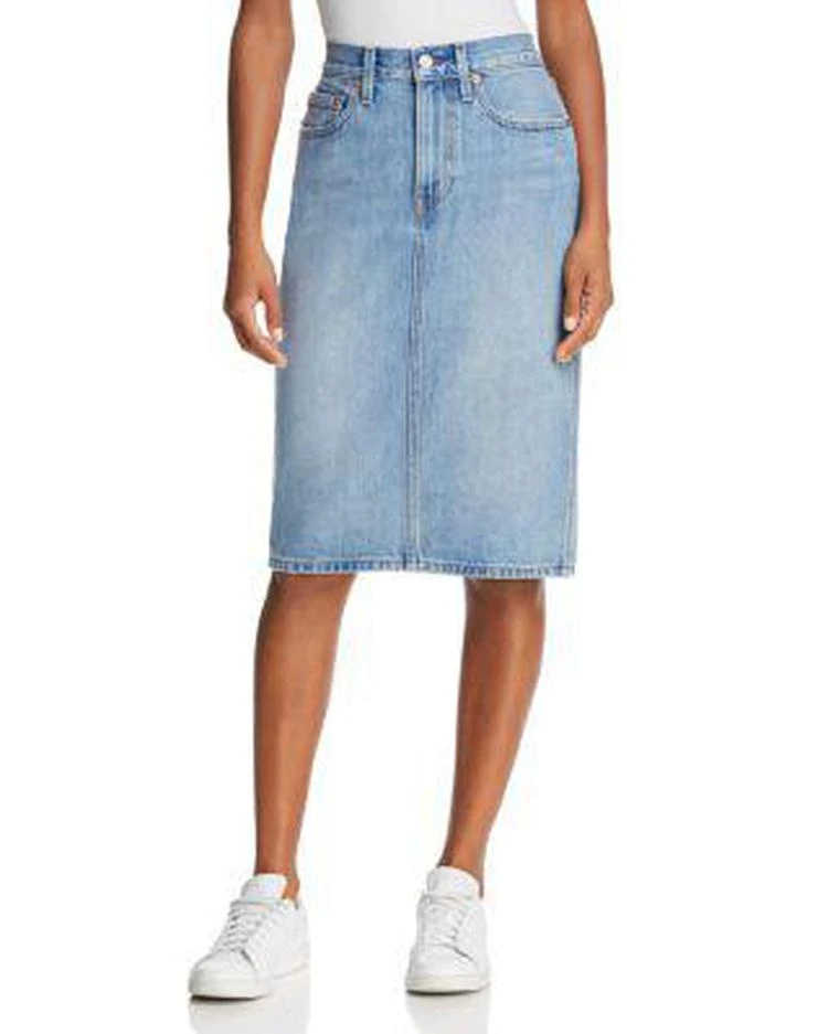 商品Levi's|Slit Denim Skirt in Blue Waves,价格¥437,第1张图片