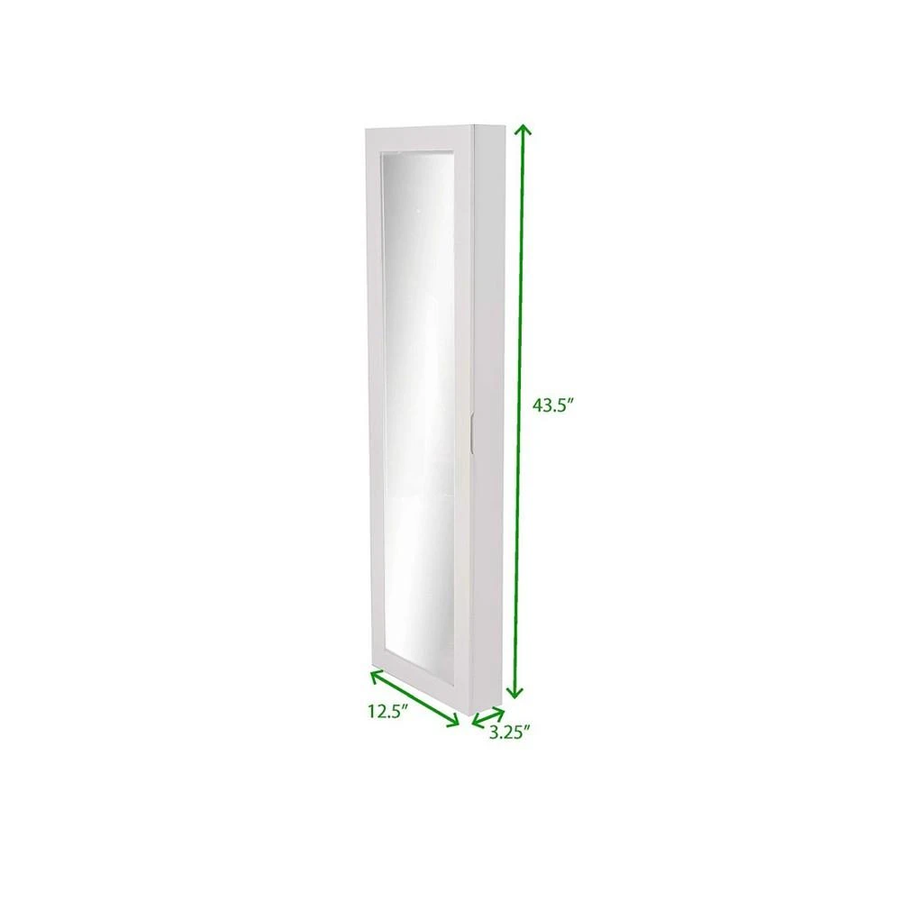 商品Mind Reader|Jewelry Organizer Shelf Wall Mount Lockable Cabinet with Hangers, 43.5",价格¥1563,第2张图片详细描述