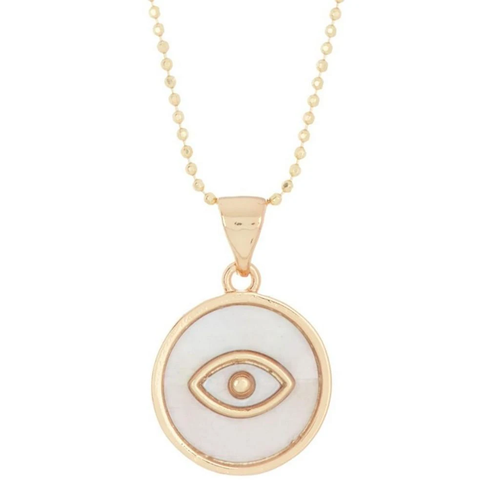 商品ADORNIA|14k Gold-Plated Mother-of-Pearl Evil Eye 18" Pendant Necklace,价格¥220,第1张图片