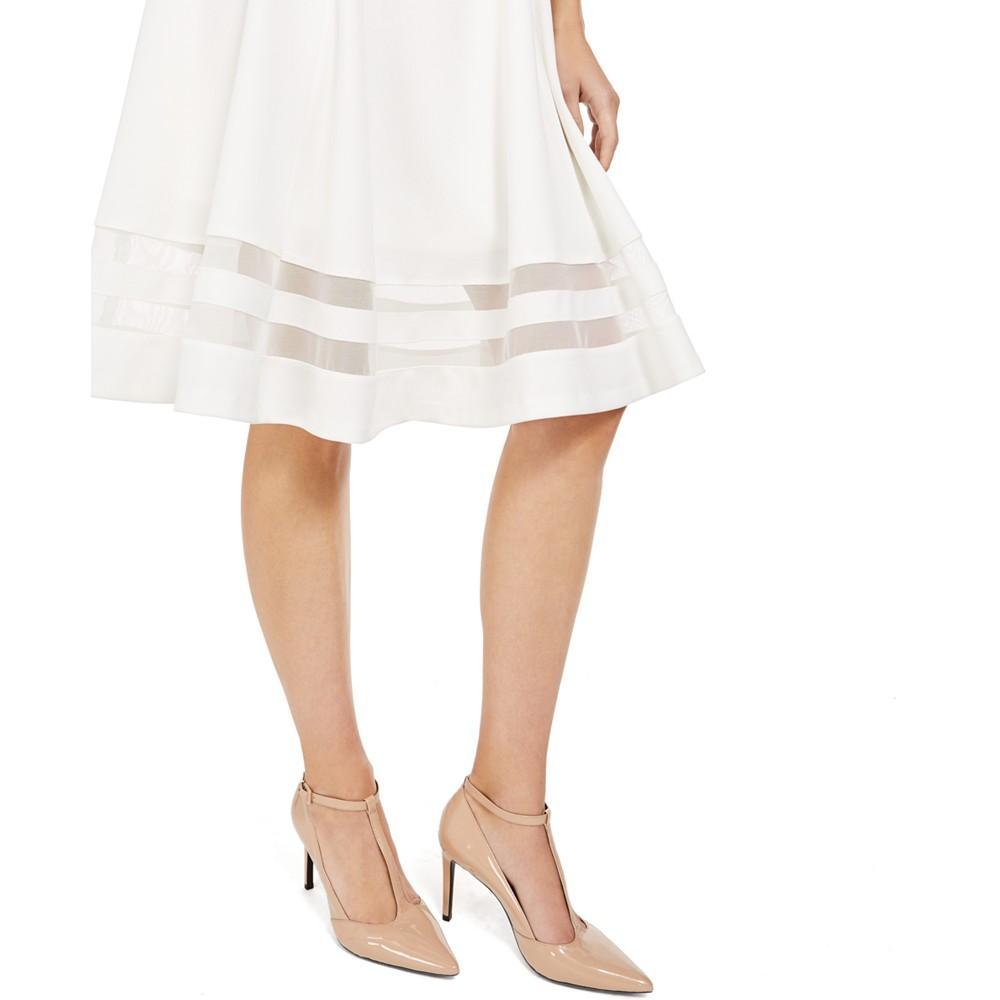 商品Calvin Klein|Mesh-Inset Dress,价格¥638,第6张图片详细描述