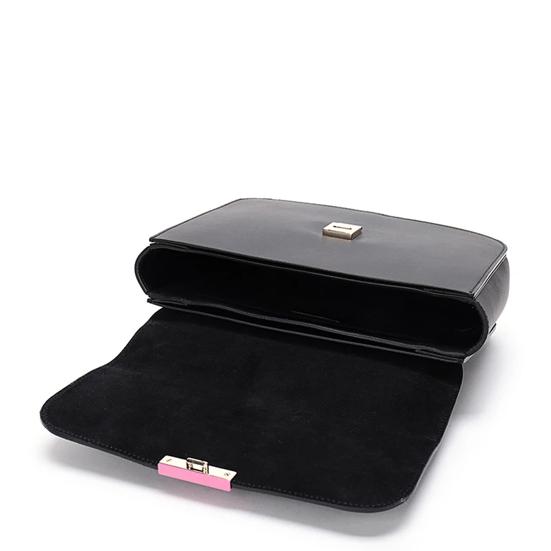 Furla 芙拉 女士黑色皮革翻盖单肩斜挎包 929537 商品