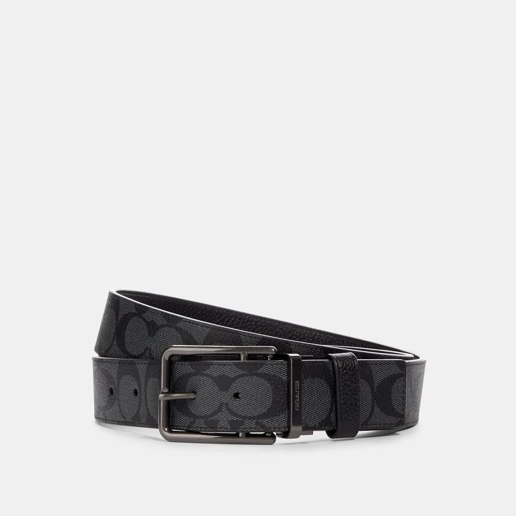 商品Coach|Coach Outlet Double Bar Buckle Cut To Size Reversible Belt, 38 Mm,价格¥613,第1张图片