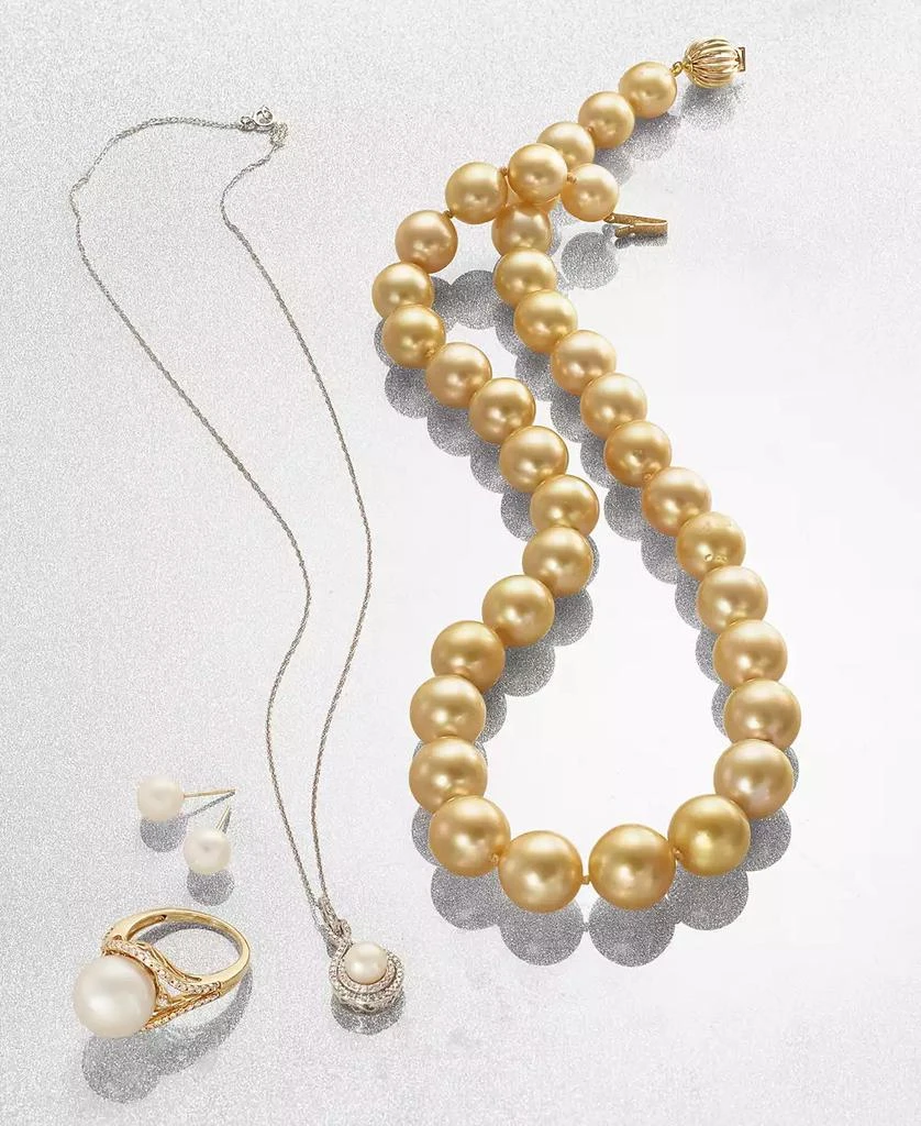 商品Macy's|14k Gold Cultured Golden South Sea Pearl Graduated Strand (10-12-1/2mm) 18" Necklace,价格¥22062,第5张图片详细描述