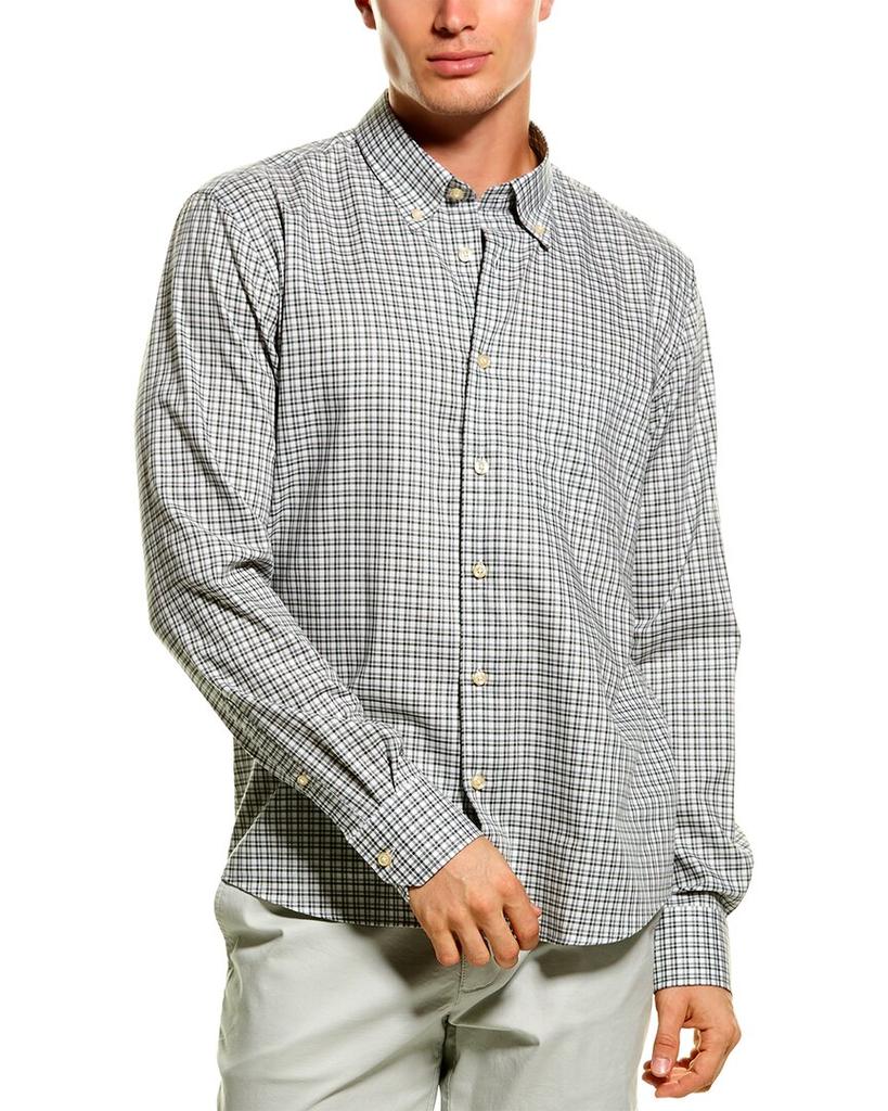 Scott Barber Melange Tattersall Button-Down Shirt商品第1张图片规格展示