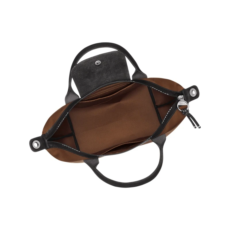 Longchamp/珑骧 Le Pliage Energy系列女士巧克力棕再生帆布拉链按扣开合小号手提包 商品