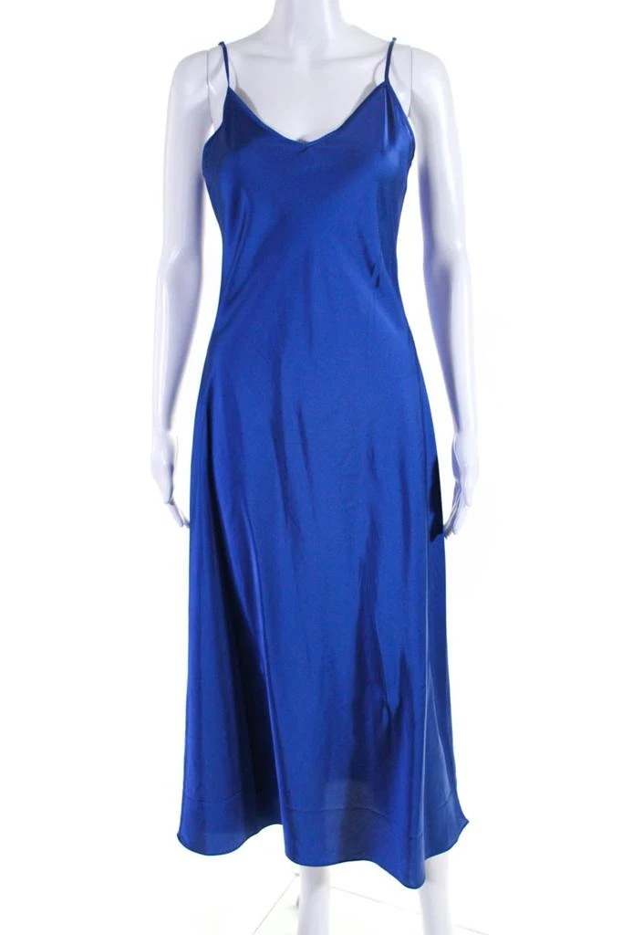 商品[二手商品] ALL SAINTS|Allsaints Womens Sleeveless V-Neck Pullover Slip Maxi A-Line Dress Blue,价格¥842,第1张图片