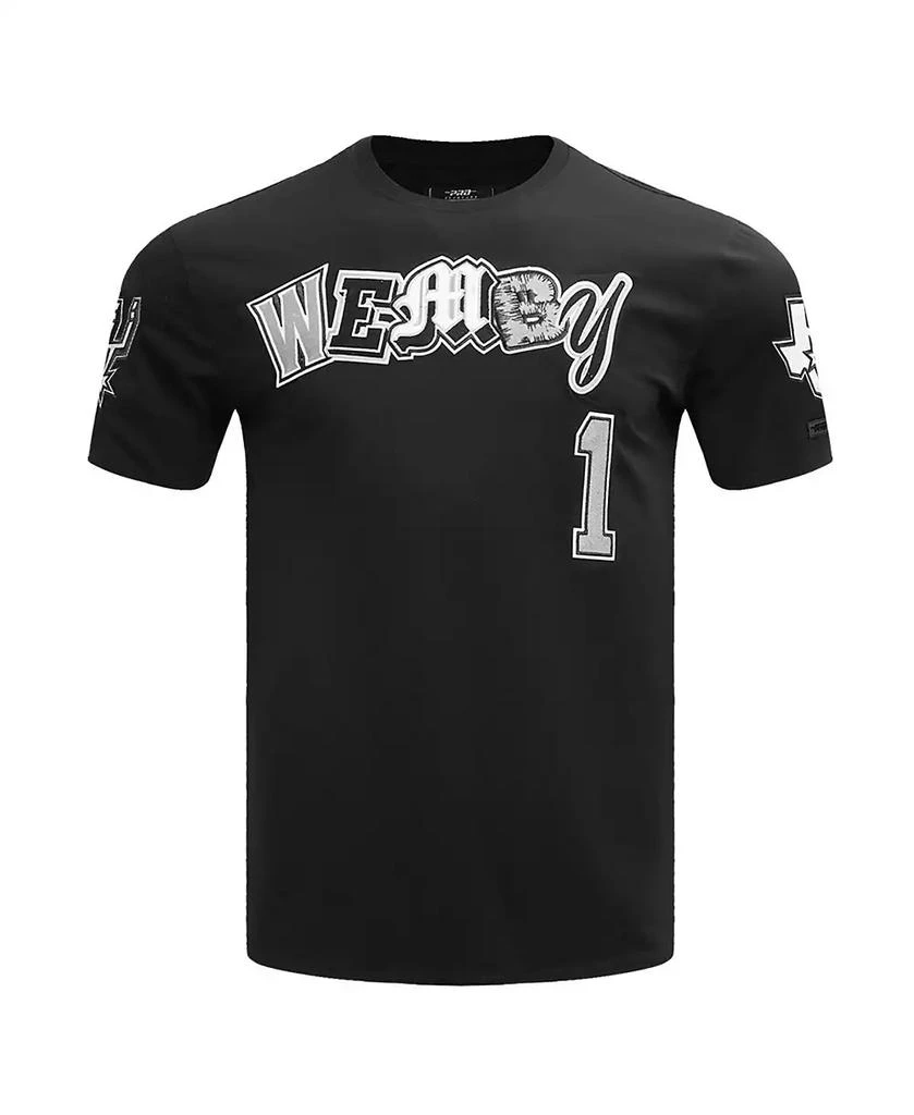 商品Pro Standard|Men's Victor Wembanyama Black San Antonio Spurs City Ransom T-Shirt,价格¥482,第4张图片详细描述