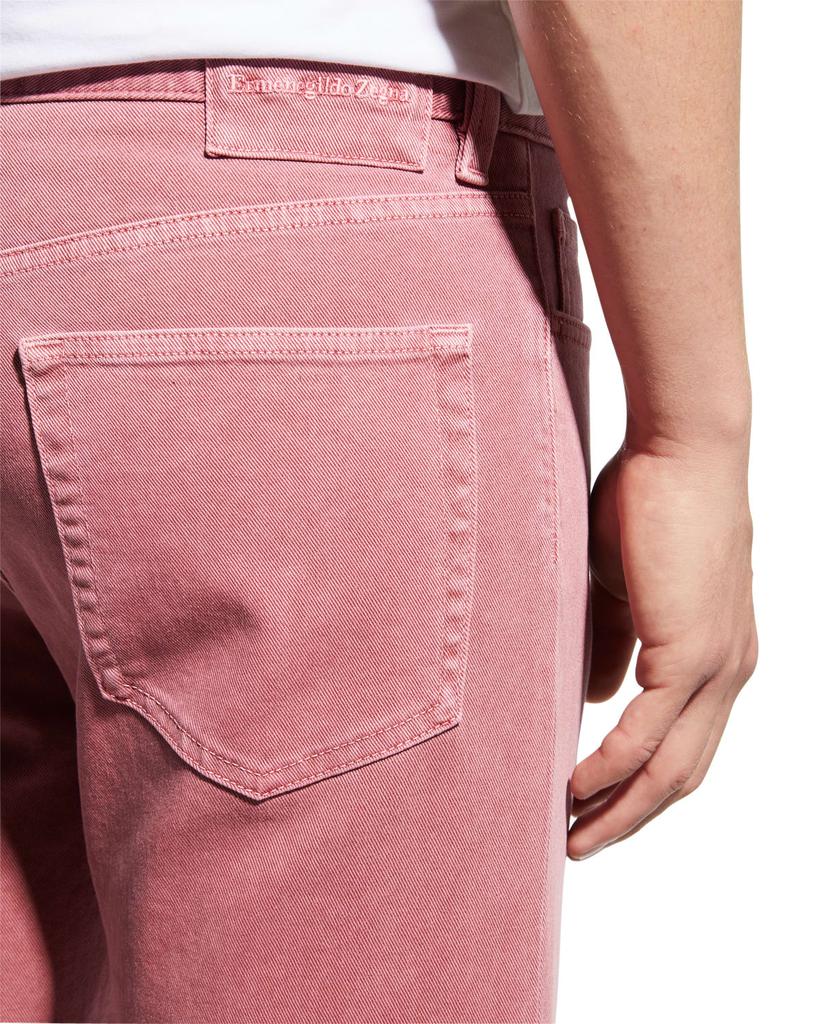 Men's Five-Pocket Solid Denim Trousers商品第5张图片规格展示