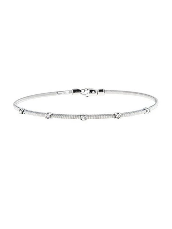 商品Saks Fifth Avenue|Certified Diamonds and 14K White Wire Bracelet,价格¥7279,第1张图片