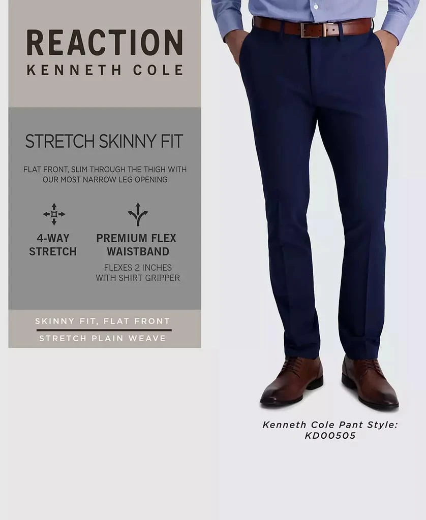 Men's Gabardine Skinny/Extra-Slim Fit Performance Stretch Flat-Front Dress Pants 商品