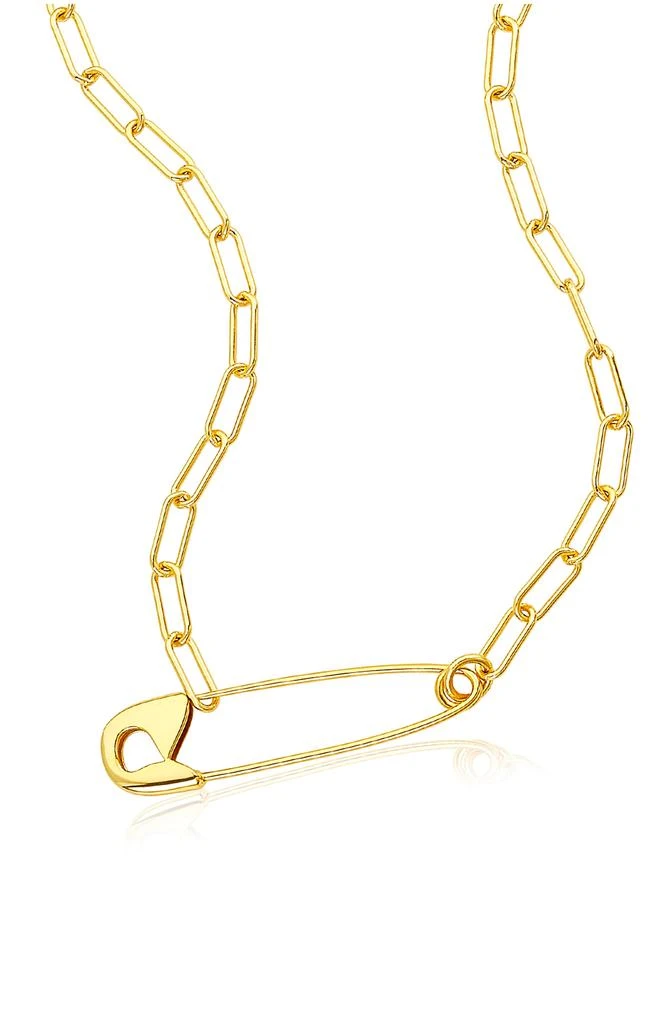 商品ADORNIA|14K Gold Plated Safety Pin Pendant Necklace,价格¥150,第1张图片