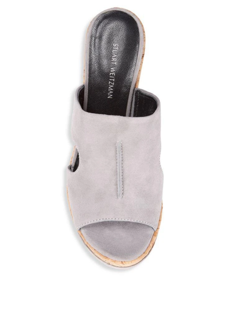 商品Stuart Weitzman|Cut-Out Leather Wedge Sandals,价格¥1262,第4张图片详细描述