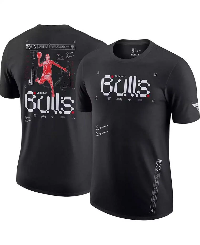 商品NIKE|Men's Black Chicago Bulls Courtside Air Traffic Control Max90 T-shirt,价格¥269,第1张图片