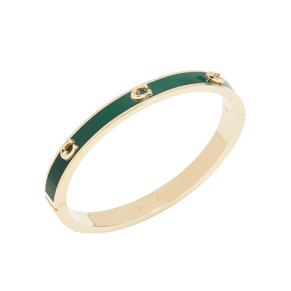 商品Coach|Women's Signature Hinged Bangle Bracelet,价格¥699,第5张图片详细描述