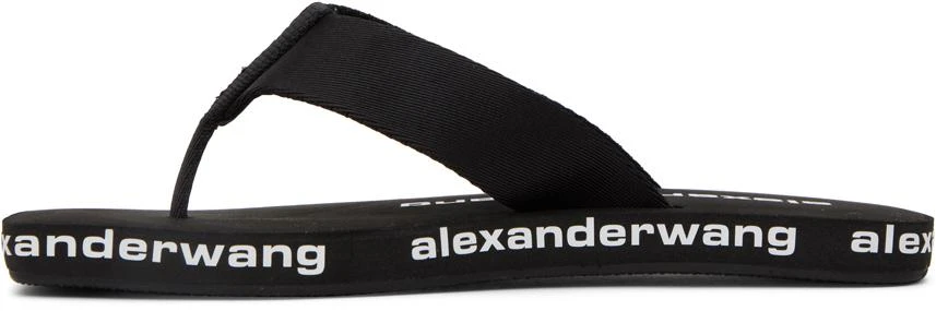 商品Alexander Wang|Black AW Flip Flop Sandals,价格¥933,第3张图片详细描述