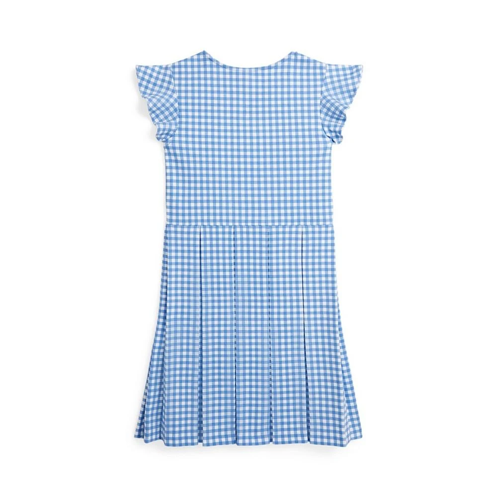 商品Ralph Lauren|Big Girls Gingham Ruffled Ponte Fit and Flare Dress,价格¥352,第2张图片详细描述