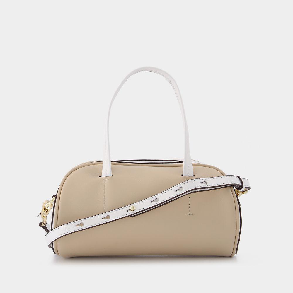 商品Manu Atelier|Hourglass Bag in Ivory and White Leather,价格¥3919,第5张图片详细描述