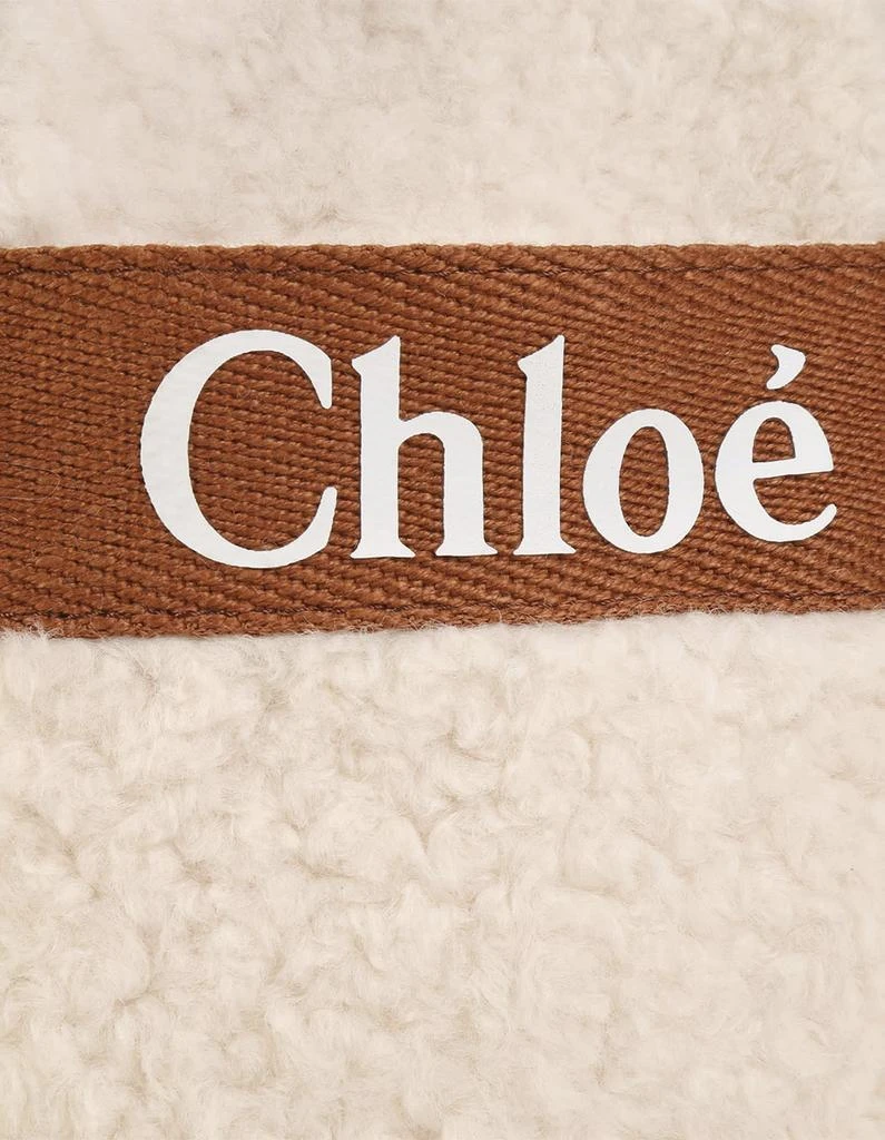 商品Chloé|象牙色和棕色人造羊毛皮单肩包,价格¥1787,第4张图片详细描述