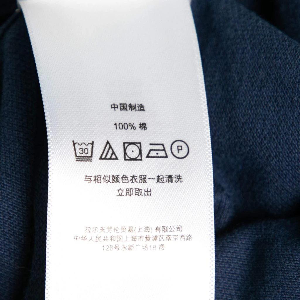 商品[二手商品] Ralph Lauren|Ralph Lauren Navy Blue Knit Oxford Long Sleeve Polo Shirt S,价格¥810,第5张图片详细描述