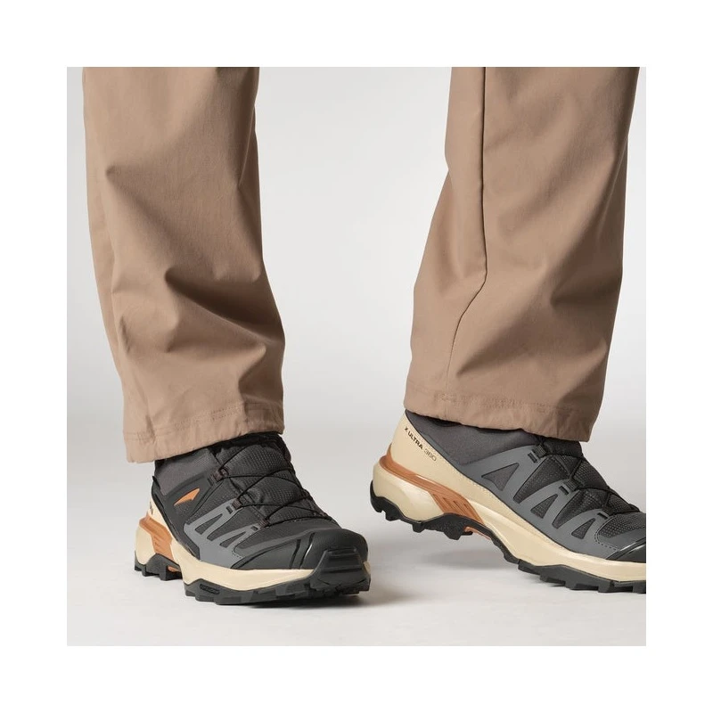 Salomon萨洛蒙 X ULTRA 360 GORE-TEX系列男士深灰色/米色/焦糖棕纺织登山鞋 商品