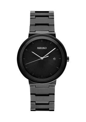 商品Seiko|Essential Black Dial Watch,价格¥1439,第1张图片