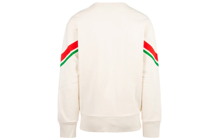 商品[国内直发] Gucci|古驰 条纹印花套头长袖卫衣 男款 白色,价格¥4816,第3张图片详细描述