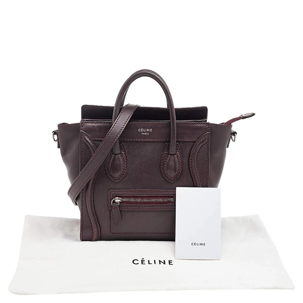 Celine Burgundy Leather Nano Luggage Tote 商品