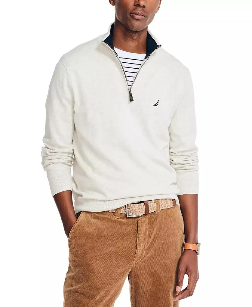 商品Nautica|Men's Navtech Classic-Fit Solid Quarter-Zip Sweater,价格¥344,第1张图片