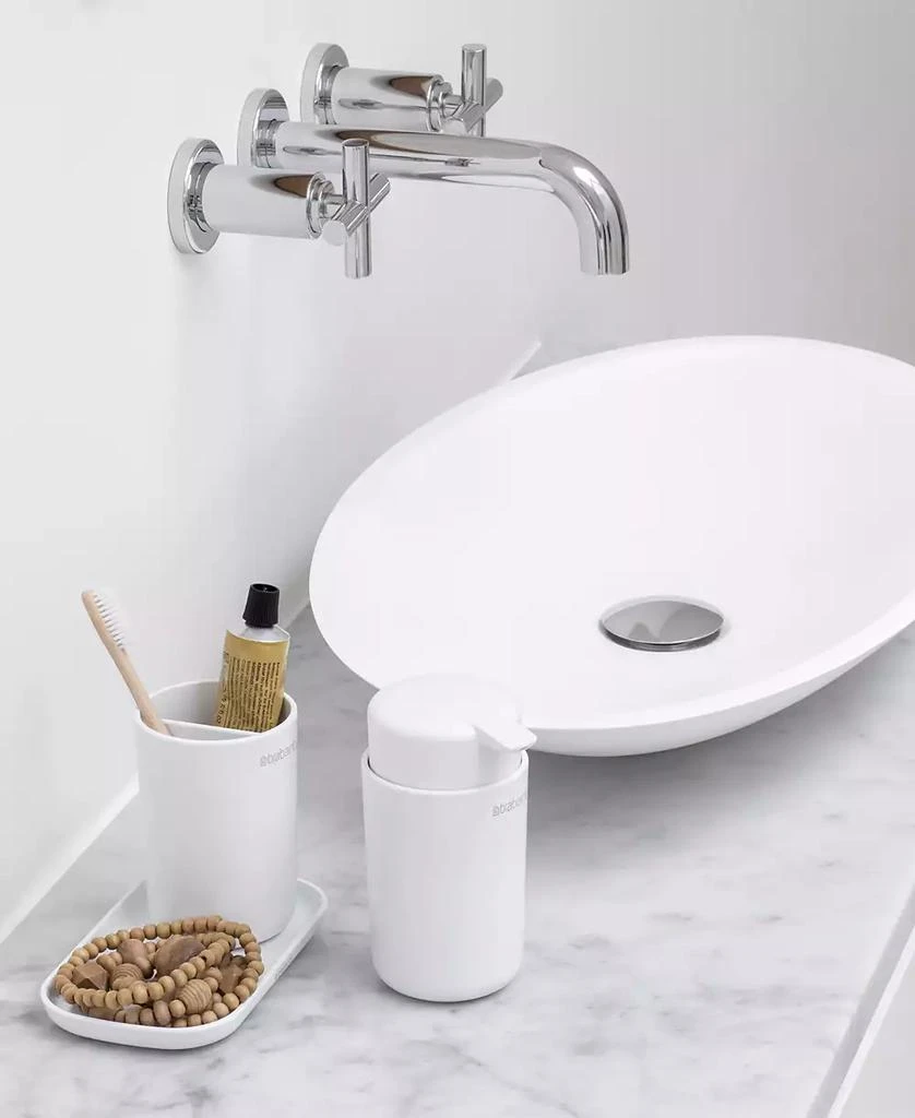 商品Brabantia|Renew Bathroom Accessory Set of  3 - Soap Dispenser, Toothbrush Holder and Tray,价格¥309,第5张图片详细描述