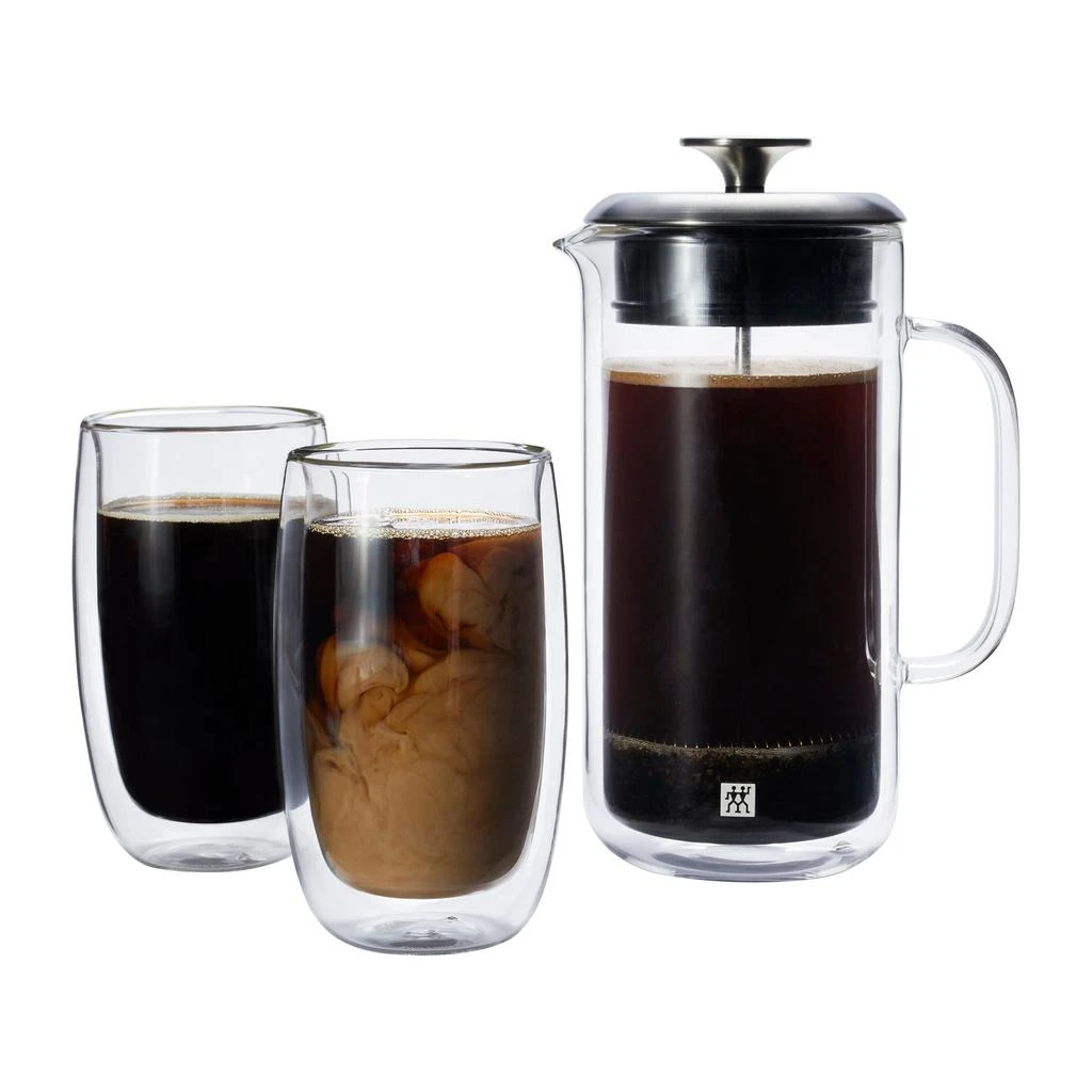 商品ZWILLING|Sorrento Double Wall French Press and Latte Glass,价格¥681,第2张图片详细描述