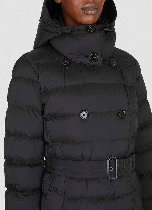 商品Burberry|Double Breasted Quilted Coat in Black,价格¥14503,第5张图片详细描述