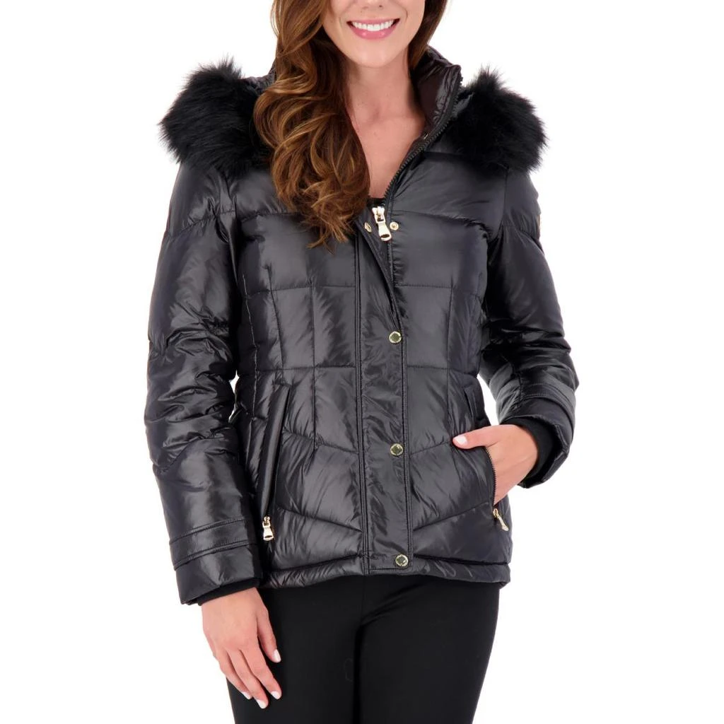 商品Vince Camuto|Vince Camuto Womens Down Faux Fur Puffer Jacket,价格¥304,第1张图片