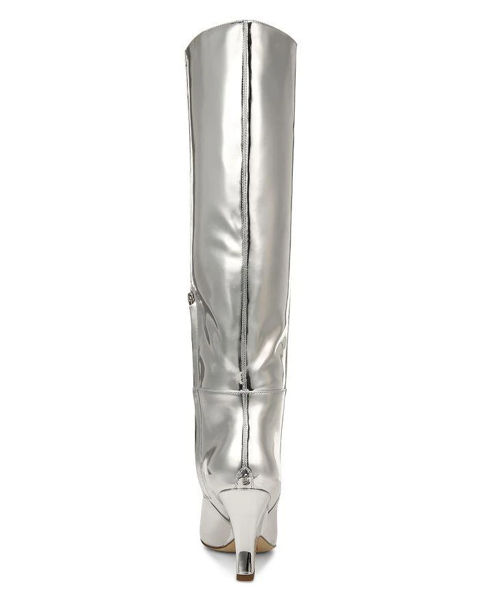 商品Sam Edelman|Women's Vance Pointed Toe Silver High Heel Tall Boots,价格¥2194,第4张图片详细描述