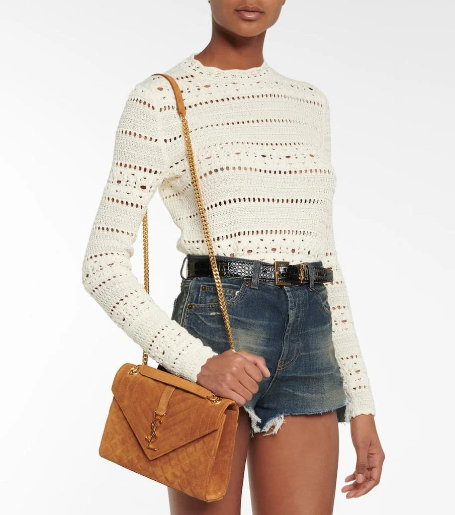 商品Yves Saint Laurent|Envelope Medium suede crossbody bag,价格¥20341,第2张图片详细描述