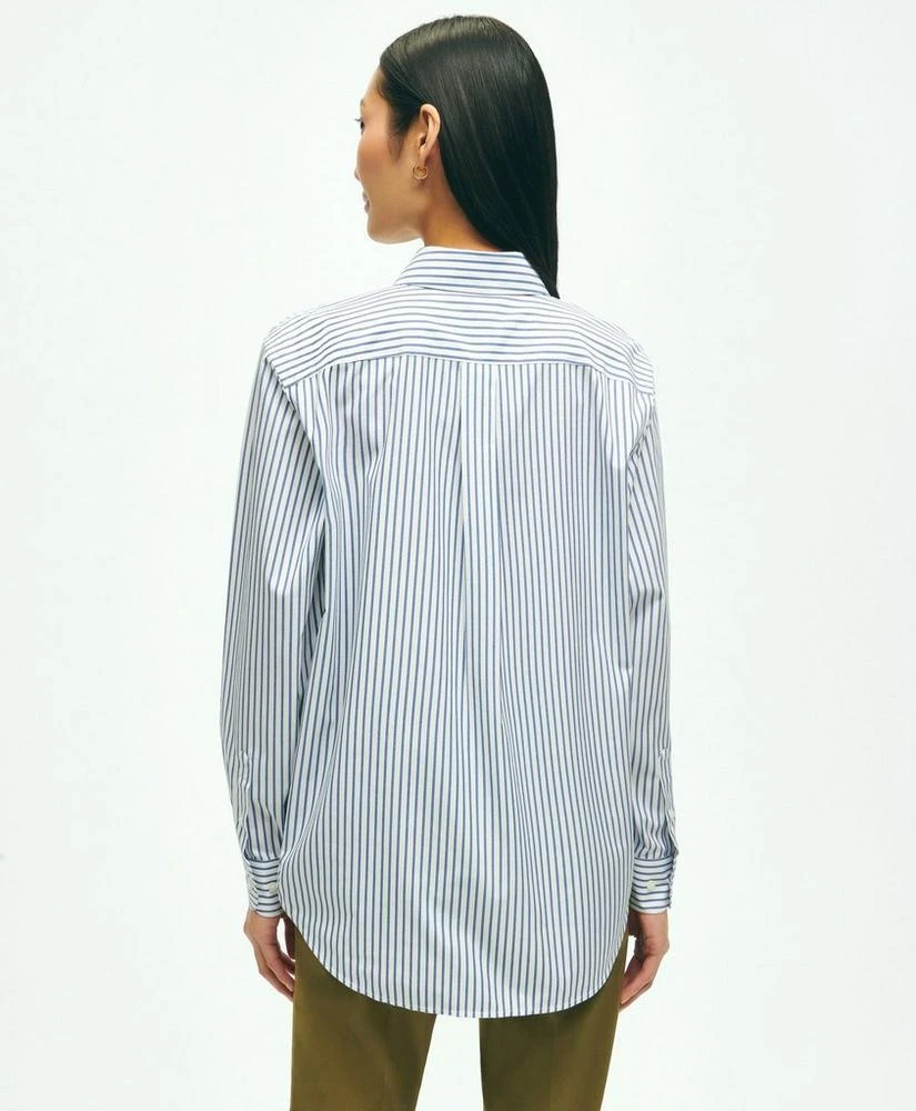 商品Brooks Brothers|Relaxed Fit Stretch Supima® Cotton Non-Iron Striped Dress Shirt,价格¥495,第2张图片详细描述