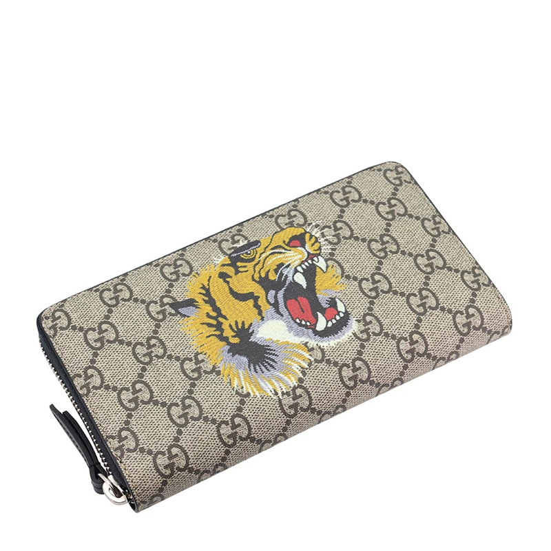 GUCCI 古驰 男士虎头印花长款钱包 451273-K5Z1N-8666 商品