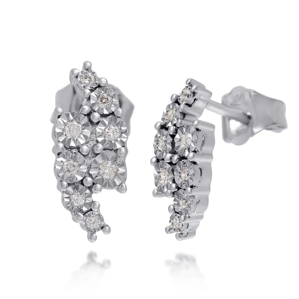 商品Bliss|Bliss By Damiani 18K White Gold, Diamond Cluster Drop Earrings 20087726,价格¥1956,第3张图片详细描述