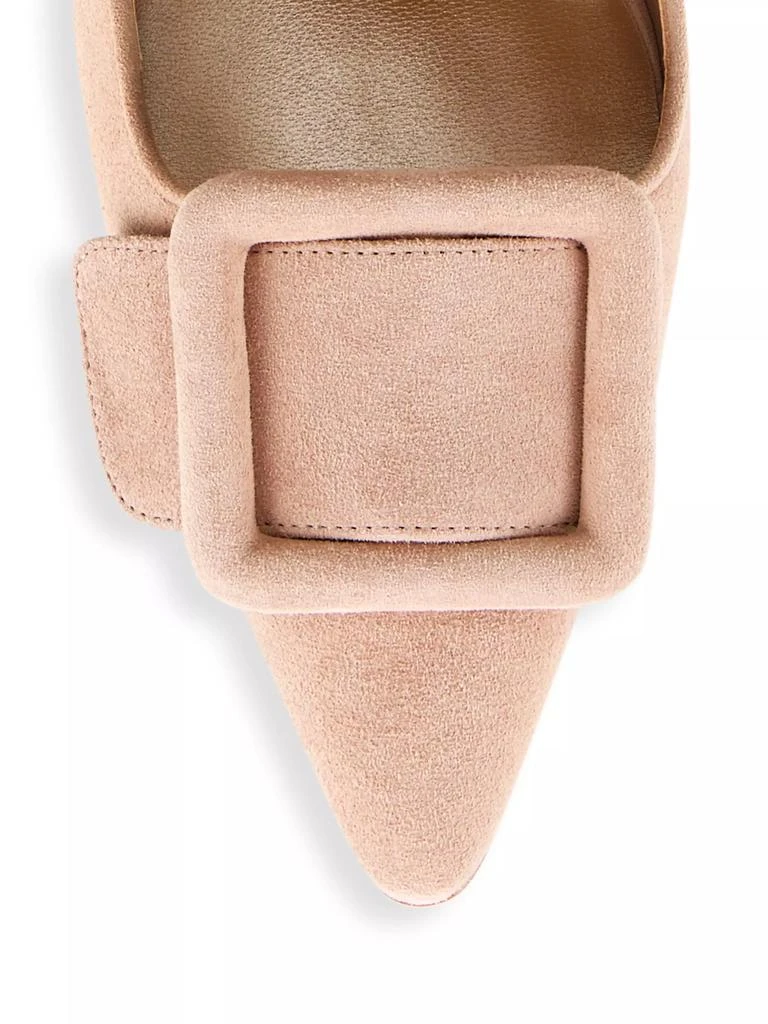 商品Manolo Blahnik|Maysale 70MM Buckle Suede Mules,价格¥6514,第4张图片详细描述