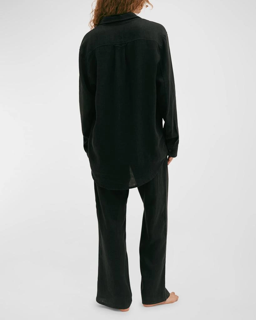 商品Desmond & Dempsey|Straight-Leg Linen Lounge Trousers,价格¥955,第4张图片详细描述