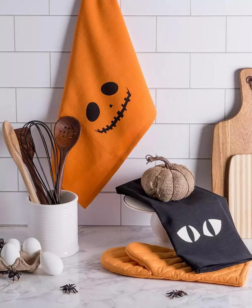 Assorted Jack-O-Lantern Halloween Printed Dishtowel Set 商品