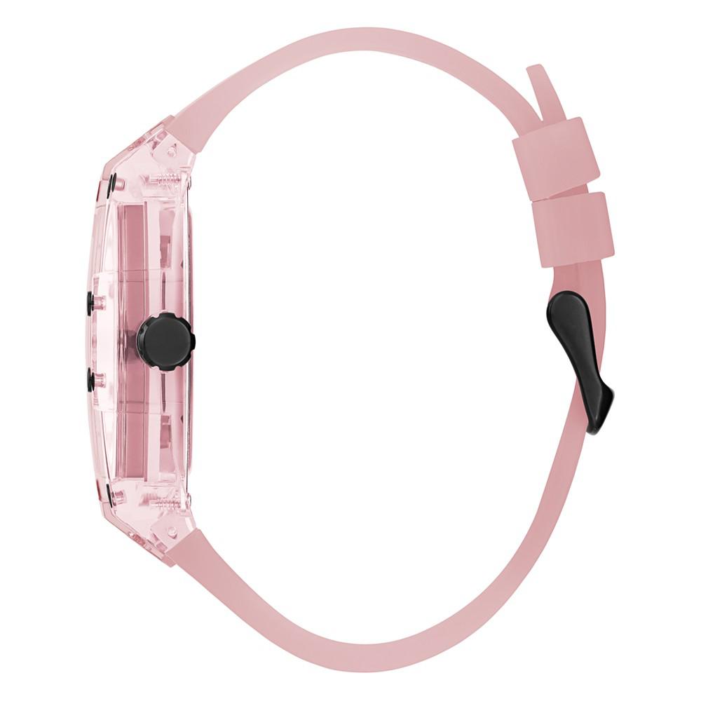 Men's Pink Silicone Strap Watch 43mm商品第5张图片规格展示