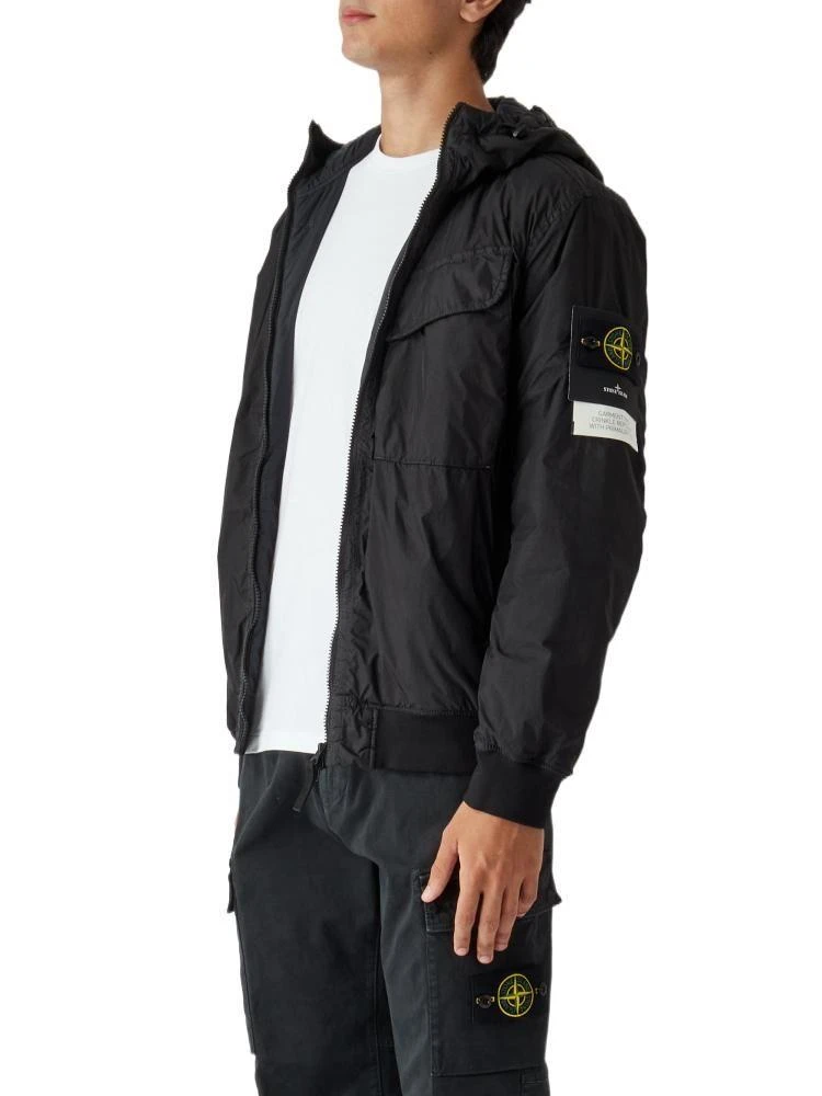 商品Stone Island|Stone Island Men&#39;s  Black Other Materials Outerwear Jacket,价格¥5166,第3张图片详细描述