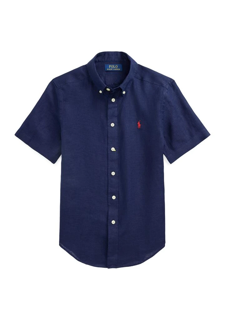 商品Ralph Lauren|Boys 8-20 Linen Short Sleeve Shirt,价格¥204,第1张图片