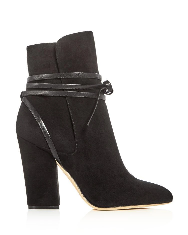 商品Sergio Rossi|Sergio Rossi Tea Ankle Wrap Block Heel Booties,价格¥4467,第2张图片详细描述