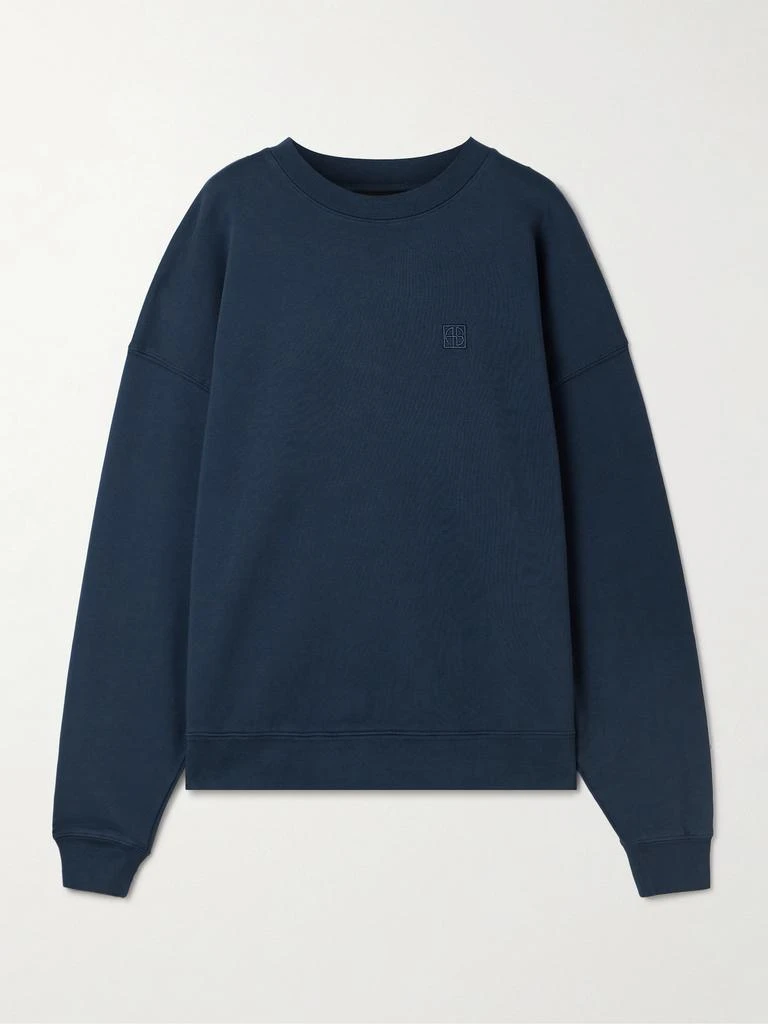 商品ANINE BING|Miles 刺绣纯棉平纹布卫衣,价格¥1570,第1张图片详细描述